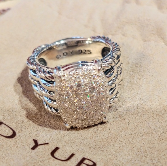 David Yurman Jewelry - David Yurman 16x20 Tides Pave Diamond ring 7.75
